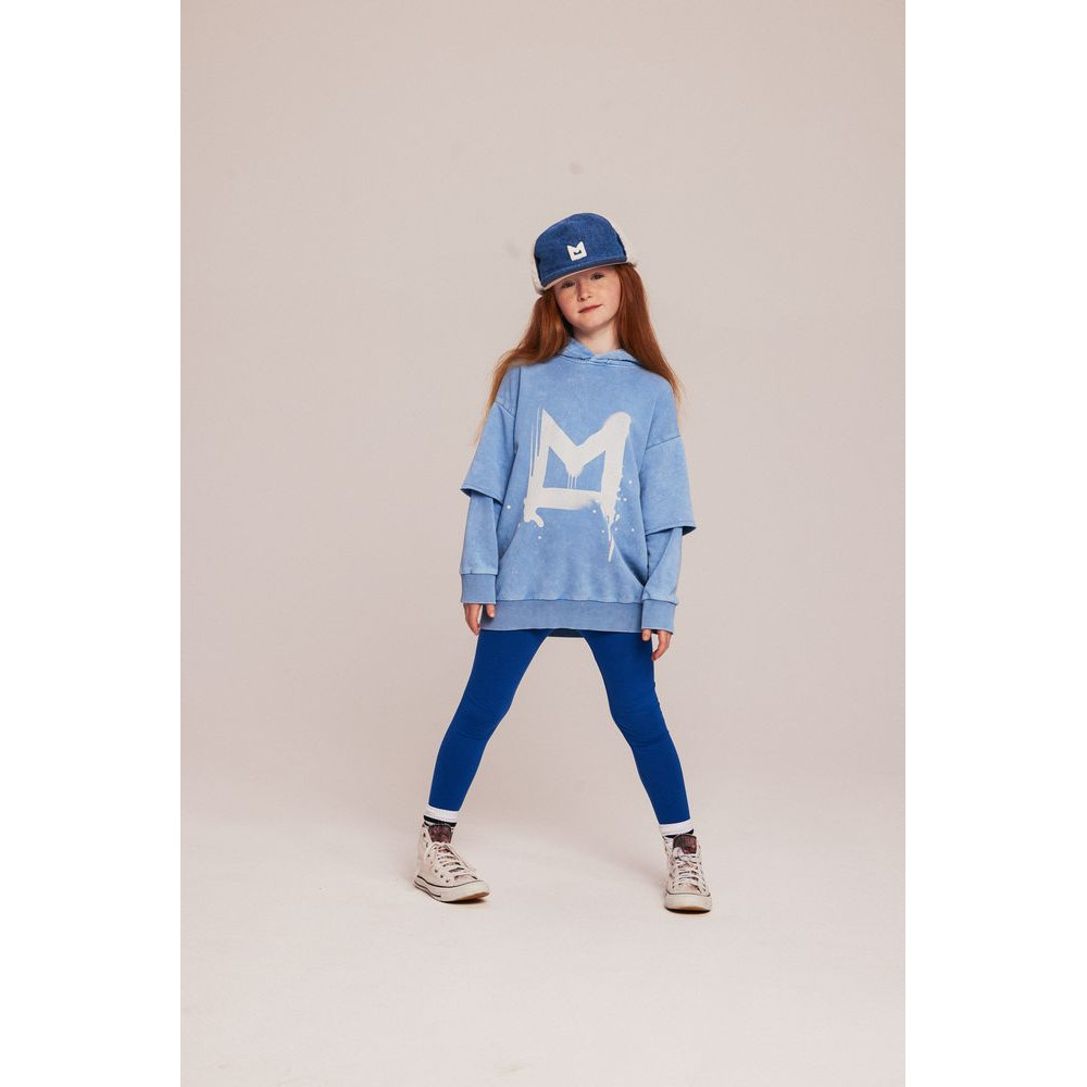 Spray Vintage Blue Skate Hoodie Minikid mamokup.pl